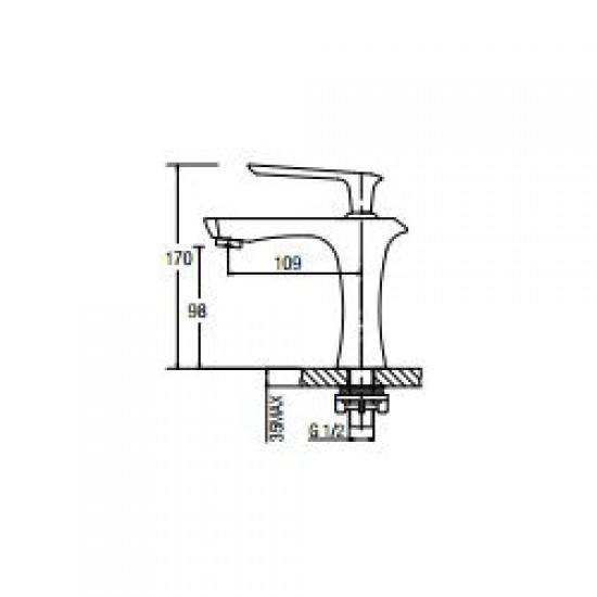 Aimer AMFC-6550 Basin Pillar Cold Tap (Satin Nikel)
