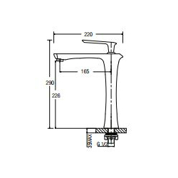 Aimer AMFC-6551 Basin Pillar Cold Tap (Satin Nikel)