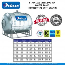 Deluxe CL50KH Horizontal With Stand SUS304 Stainless Steel Water Tank 2000L/440G
