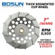 Bosun Thick Segmented Cup Wheel 7" 180MM (D) 12 (S) x 4MM (T) x 16MM (AS)