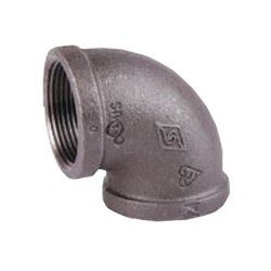 Black Malleable Iron Steam Pipe Fittings 90 Degree Equal Elbow 3/4"