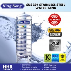 King Kong HHR200 Vertical Round Bottom With Stand Stainless Steel Water Tank 2000L/450G