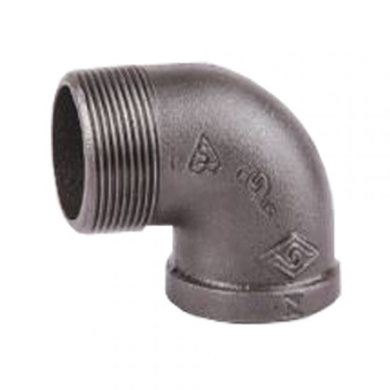Black Malleable Iron Steam Pipe Fittings 90 Degree Street Elbow 1 1/4"
