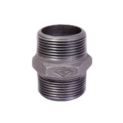 Black Malleable Iron Steam Pipe Fittings Nipple 1/2"