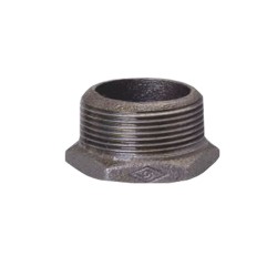 Black Malleable Iron Steam Pipe Fittings Bushing 1 1/2" x 1 1/4"