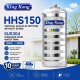 King Kong HHS150 Vertical Flat Bottom Without Stand Stainless Steel Water Tank 1500L/330G