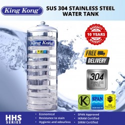 King Kong HHS150 Vertical Flat Bottom Without Stand Stainless Steel Water Tank 1500L/330G