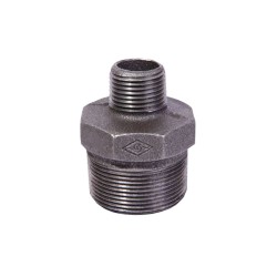 Black Malleable Iron Steam Pipe Fittings Reducing Hexagon Nipple 3/4" x 1/2"