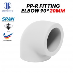 Bina Plastic PP-R Fittings Elbow 90° 20MM / 25MM / 32MM (1PC)