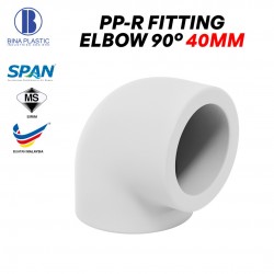 Bina Plastic PP-R Fittings Elbow 90° 40MM (1PC)