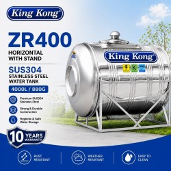 King Kong ZR400 Horizontal With Stand Stainless Steel Water Tank 4000L/900G