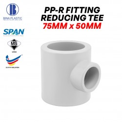 Bina Plastic PP-R Fittings Reducing Tee 75MM x 50MM (1PC)