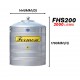 Formosa FHS200 Vertical Flat Bottom Without Stand SUS 316 Stainless Steel Water Tank 2000L/450G Formosa FHS200 Vertical Flat Bottom Without Stand SUS 316 Stainless Steel Water Tank 2000L/450G