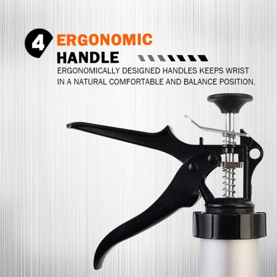 CN Aluminium Caulking Gun 15" For 600ML Silicone Sausage