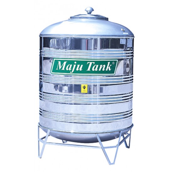 Maju Tank MR100 Vertical Round Bottom With "V" Stand Stainless Steel Water Tank 1000L/220G Maju Tank MR100 Vertical Round Bottom With "V" Stand Stainless Steel Water Tank 1000L/220G
