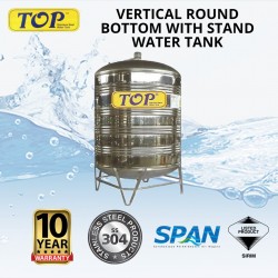 TOP TR300G Vertical Round Bottom with Stand Stainless Steel Water Tank 1250L/275G