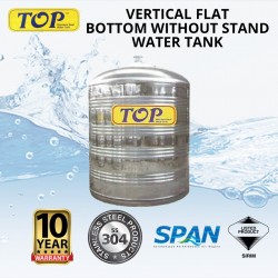 TOP TF7500 Vertical Flat Bottom without Stand Stainless Steel Water Tank 7500L/1650G