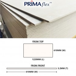 Saint-Gobain Prima Flex Multi Functions Ceiling Board 3.2MM (T) x 610MM 2' (W) x 1220MM 4' (L)