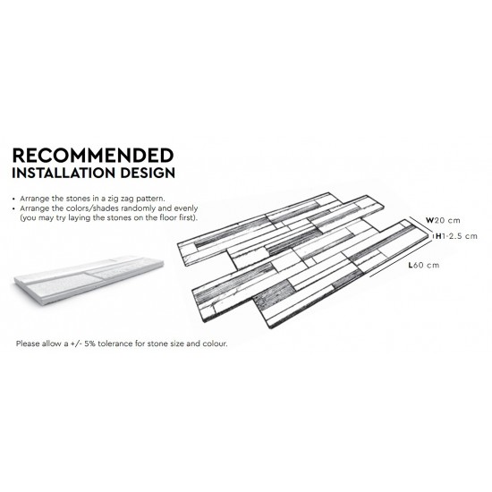 Suzuka Kastone KST-1004A Stone Veneer Flat Stone (6PCS/BOX)