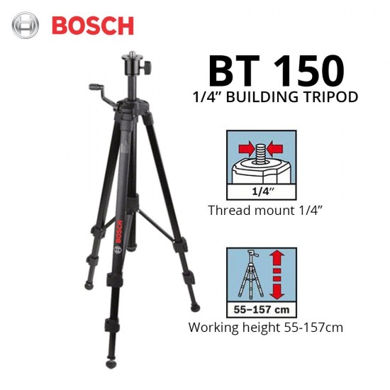 Bosch BT 150 (1/4") Building Tripod Professional Bosch BT 150 (1/4") Building Tripod Professional