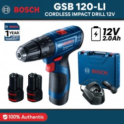 BOSCH GSB 120-LI (Gen 2) Cordless Impact Drill/Driver Professional 12V 2.0Ah (06019G81L0)