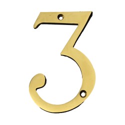 Sterling Tools Solid Brass 4" House Number #3