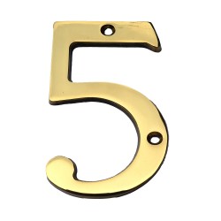 Sterling Tools Solid Brass 4" House Number #5