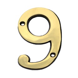 Sterling Tools Solid Brass 4" House Number #9