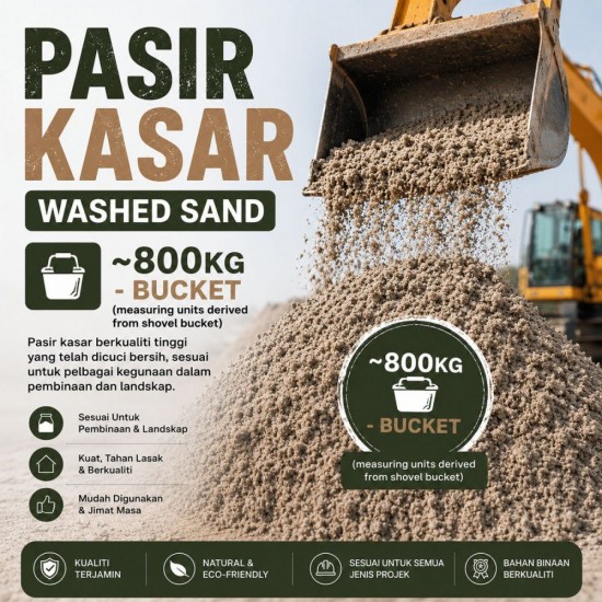 Washed Sand / Pasir Kasar (BUCKET)