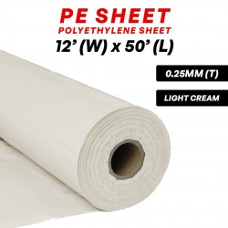 Polyethylene Membrane Plastic Sheet 0.25MM (T) x 12' (W) x 50' (L) (~10KG)