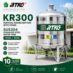 ATKC KR300 Vertical Round Bottom With Stand SUS304 Stainless Steel Water Tank 1350L/300G