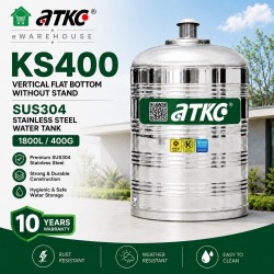 ATKC KS400 Vertical Flat Bottom Without Stand SUS304 Stainless Steel Water Tank 1800L/400G