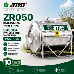 ATKC ZR050 Horizontal With Stand SUS304 Stainless Steel Water Tank 500L/110G