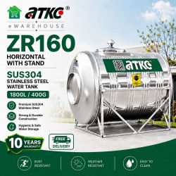ATKC ZR160 Horizontal With Stand SUS304 Stainless Steel Water Tank 1800L/400G