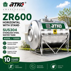 ATKC ZR600 Horizontal With Stand SUS304 Stainless Steel Water Tank 6000L/1350G