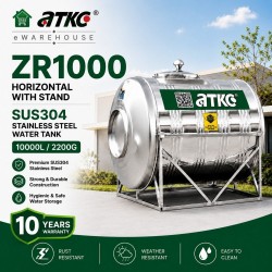 ATKC ZR1000 Horizontal With Stand SUS304 Stainless Steel Water Tank 10000L/2200G