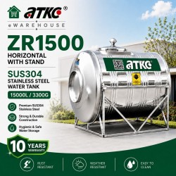 ATKC ZR1500 Horizontal With Stand SUS304 Stainless Steel Water Tank 15000L/3300G