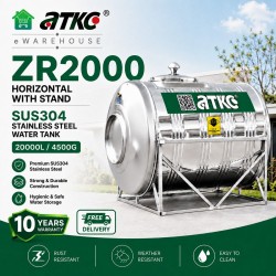 ATKC ZR2000 Horizontal With Stand SUS304 Stainless Steel Water Tank 20000L/4500G
