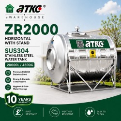 ATKC ZR2000 Horizontal With Stand SUS304 Stainless Steel Water Tank 20000L/4500G