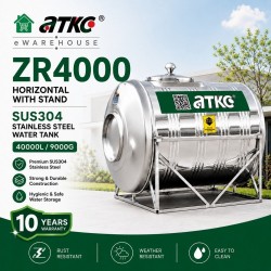 ATKC ZR4000 Horizontal With Stand SUS304 Stainless Steel Water Tank 40000L/9000G
