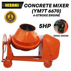 Hisaki YM7T Manual Concrete Mixer with Diesel Engine 5HP