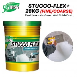 Dritech Stucco-Flex+ Flexible Acrylic Based Wall Finish Coat 28KG (Coarse/Fine) 
