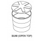 Mui Fatt BM400/500 PE Water Tank BUMI Open Top 500G 1740MM (DIA) x 1145MM (EH) x 1319MM (OH) (ROUND)