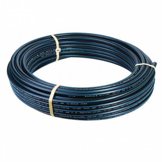 Buteline Pipe HEC20 20MM (D) x 50M (L) PN20 PE100 'PE Cold Water' SIRIM - Black Buteline Pipe HEC20 20MM (D) x 50M (L) PN20 PE100 'PE Cold Water' SIRIM - Black