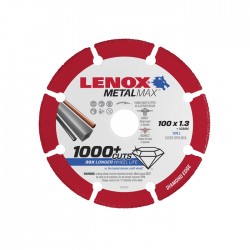 Lenox 1000+ Metal Max Cut Off Wheel 4" 100MM (DIA) x 1.3 (T) x 16MM