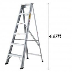 Step by Step SL06 Heavy Duty Aluminium Single Sided Ladder 6 Step 4.67FT Step by Step SL06 Heavy Duty Aluminium Single Sided Ladder 6 Step 4.67FT