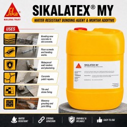 Sika SikaLatex MY Water Resistant Bonding Agent & Mortar Additive 20L Sika SikaLatex MY Water Resistant Bonding Agent & Mortar Additive 20L