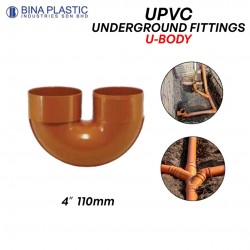 Bina Plastic UPVC Underground Fittings U-Body 4" 110MM