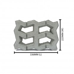 Sunway Uni-Grasspave 336mm (L) x 223mm (W) x 80mm (T)