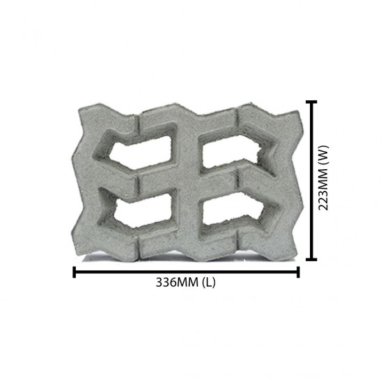 Sunway Uni-Grasspave 336mm (L) x 223mm (W) x 80mm (T) Sunway Uni-Grasspave 336mm (L) x 223mm (W) x 80mm (T)